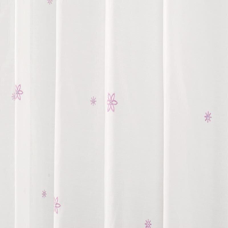 西海岸風レースカーテン　UVカット　ピンク＆グリーン 145x195cm x2枚 西海岸風レースカーテン UVカット ピンク＆グリーン 145x195cm