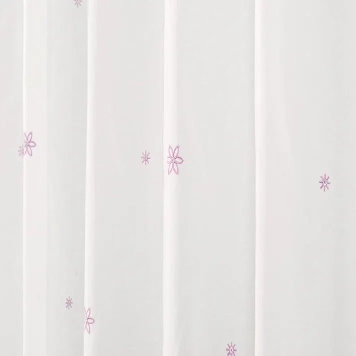 ユニベール UVカット 遮熱 ミラー「レースカーテン セフィ2 ピンク」100×198cm 2枚 4548654746845【別送品】