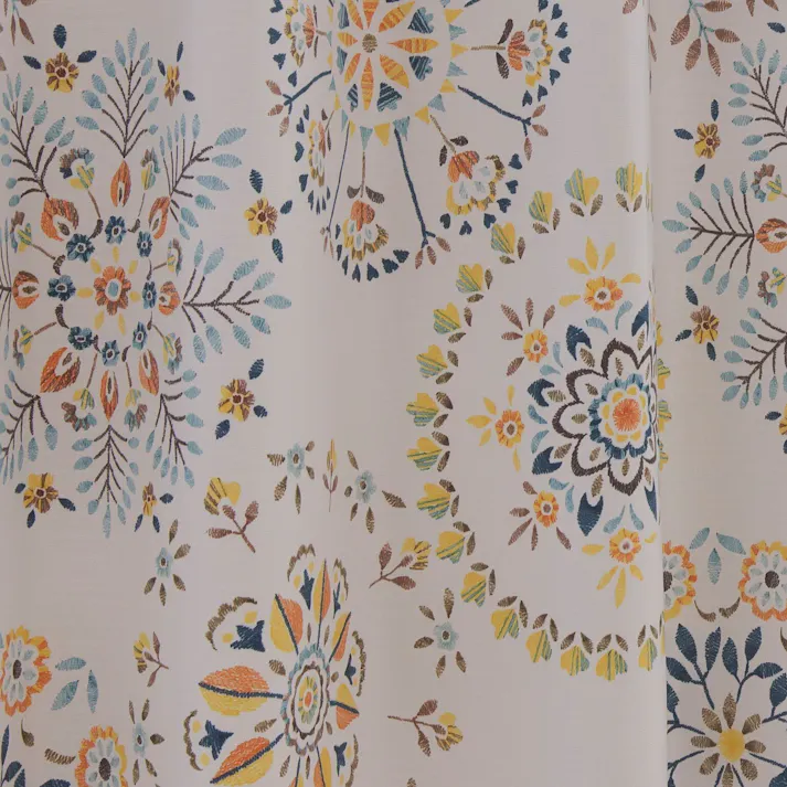 ユニベール 遮光3級「カーテン ロッコ オレンジ」100×135cm 2枚 4548654802008【別送品】