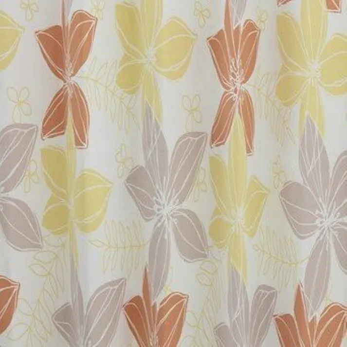 ユニベール 遮光2級「カーテン ブルーメン オレンジ」100×135cm 2枚 4548654888538【別送品】