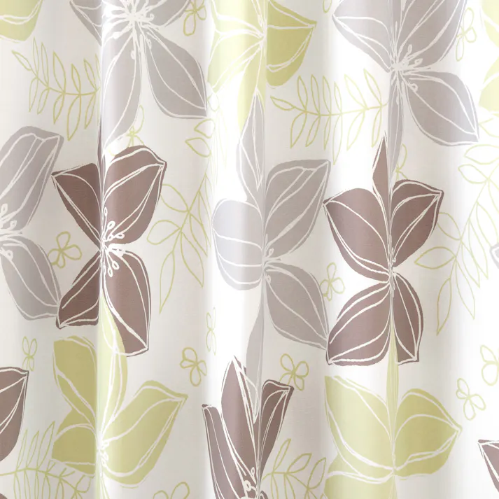 ユニベール 遮光2級「カーテン ブルーメン ブラウン」100×135cm 2枚 4548654896489【別送品】