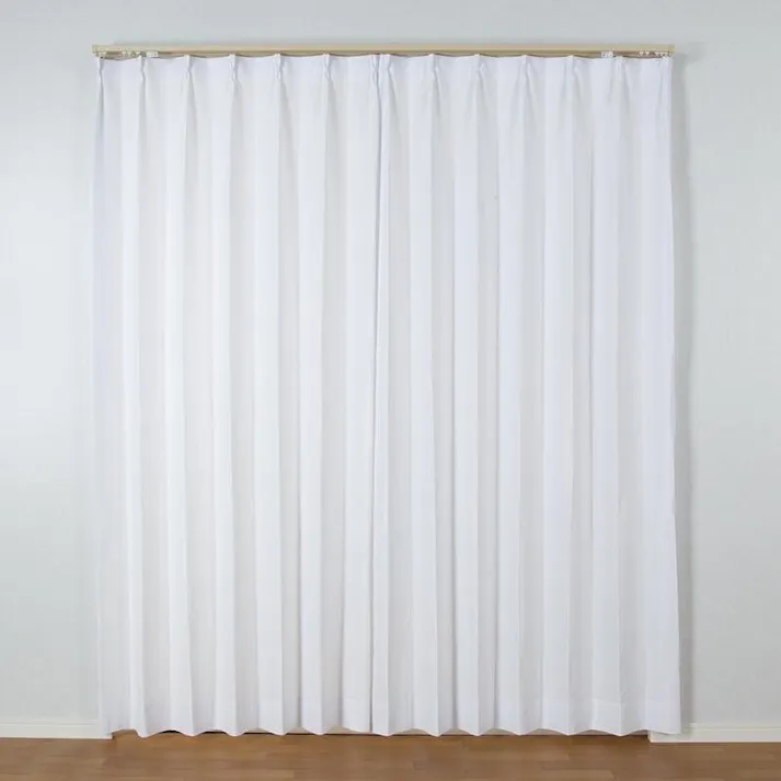 ユニベール コンフォート ホワイト 100×103 2枚組 防炎 洗濯可能 アジャスターフック付き 4548654636368【別送品】