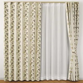 ユニベール STアシュリー ブラウン 150×178 1枚入 遮光性 洗濯可能 アジャスターフック付き 4548654746548【別送品】