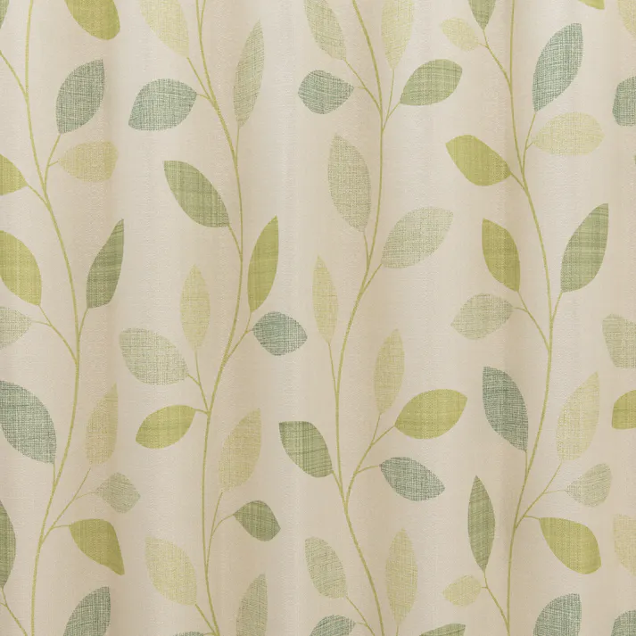 ユニベール ボタニッシュ グリーン 150×178 1枚入 遮光性 洗濯可能 アジャスターフック付き 4548654888637【別送品】