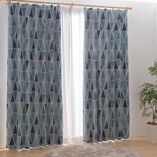 ユニベール カイト ブルー 150×178 1枚入 遮光性 洗濯可能 アジャスターフック付き 4548654896434【別送品】