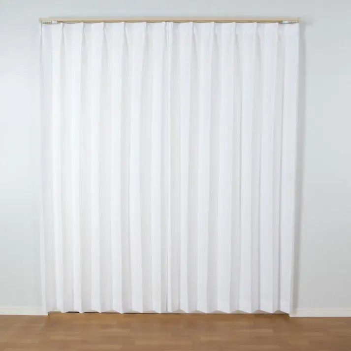 防炎 UVカット 遮熱 遮像 レースカーテン カーラ ホワイト 100×198cm 2枚組 ユニベール 4548654527536【別送品】