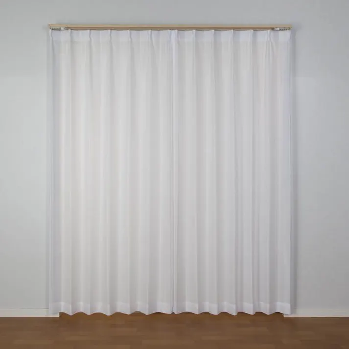 防汚 レースカーテン エクセルレース ホワイト 150×228cm 1枚入 ユニベール 4548654528175【別送品】