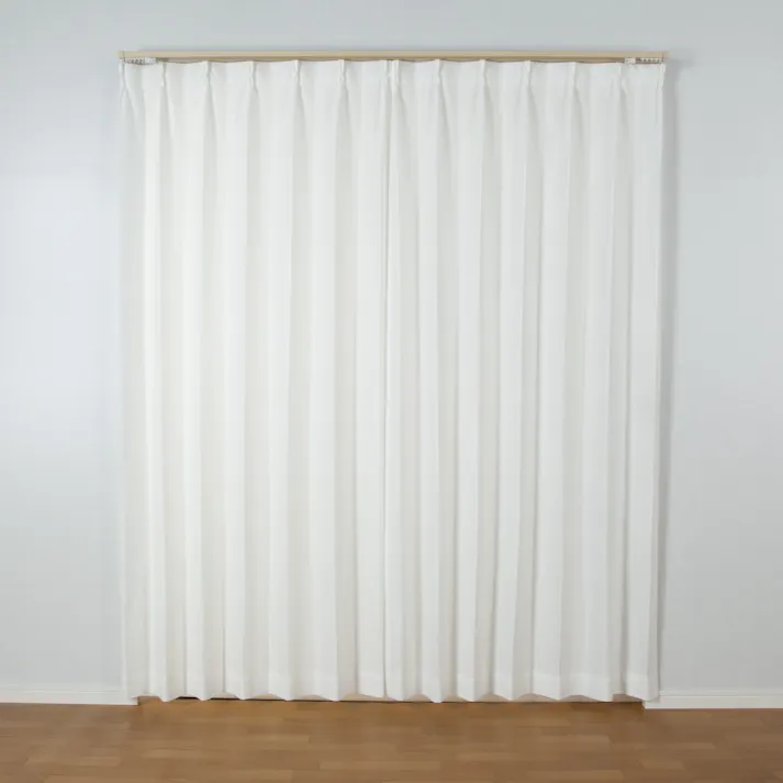 防炎 UVカット 遮熱 ミラー レースカーテン アングルレース ホワイト 100×188cm 2枚組 ユニベール 4548654614977【別送品】