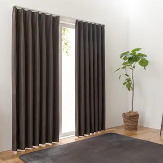 遮光3級 カーテン レガシー ブラウン 100×135cm 2枚組 ユニベール 4548654637037【別送品】