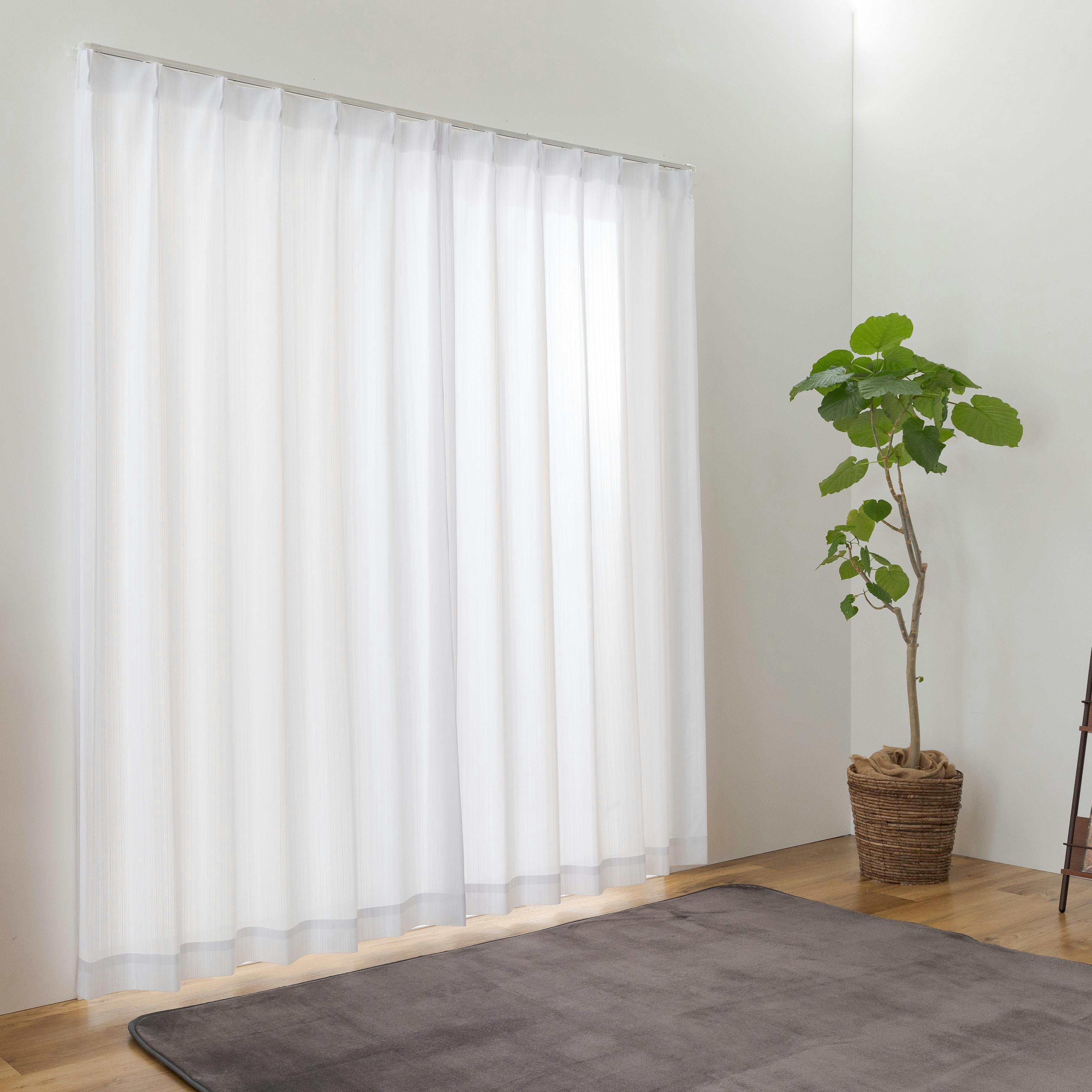 UVカット 遮熱 ミラー レースカーテン ライリー ストライプ 150×176cm 1枚入 ユニベール 4548654713151 レースカーテン 巾100cm × 丈218cm UVカット 遮熱 ミラー レースカーテン ライリー ストライプ 150×176cm 1枚入 ユニベール 4548654713151 レースカーテン 巾100cm × 丈218cm