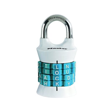 Master Lock(マスターロック) 4桁ワード可変式南京錠 ホワイト/ターコズブルー 1535JADWDTEAL(CDC)【別送品】