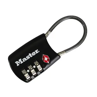 マスターロック(Master Lock) 南京錠 マスターロック TSAナンバー可変式ロック ケーブルタイプ ブラック 4688JADBLK(CDC)【別送品】