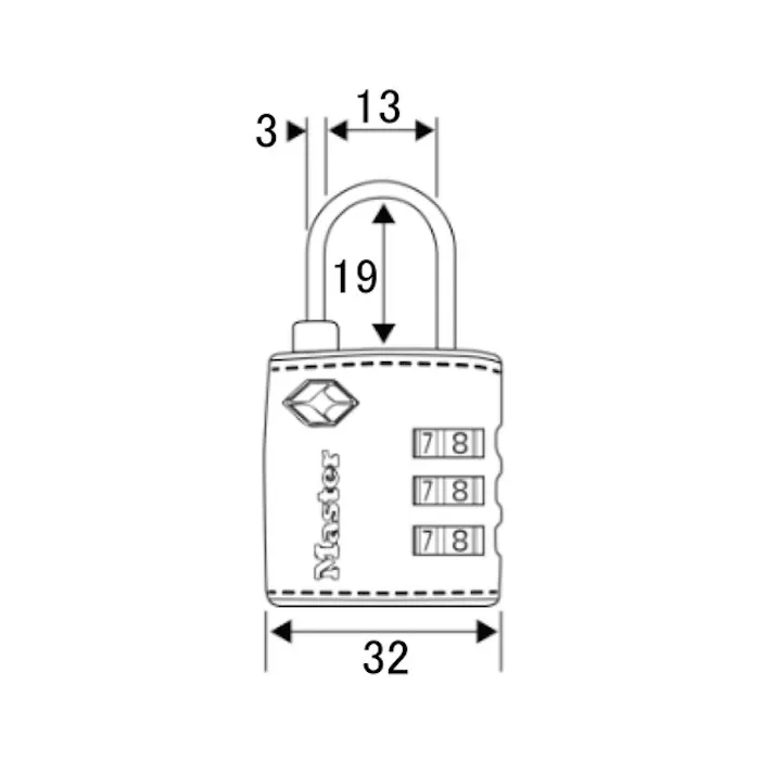 マスターロック 4692JADGRY 可変式TSAロック グレー(CDC)【別送品】
