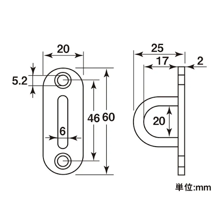 ハイロジック 11163 ステンレス パッドアイ 6mm 1個入(CDC)【別送品】
