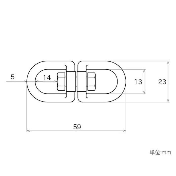 ハイロジック 11320 ステンレス スイベル 5mm 1個入(CDC)【別送品】