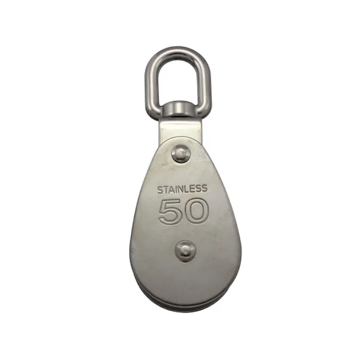ハイロジック 11391 ステンレス 豆ブロック (1車) 50mm 1個入(CDC)【別送品】