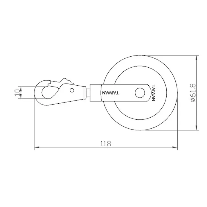 ハイロジック DH-779 鉄枠プーリー フック付(CDC)【別送品】