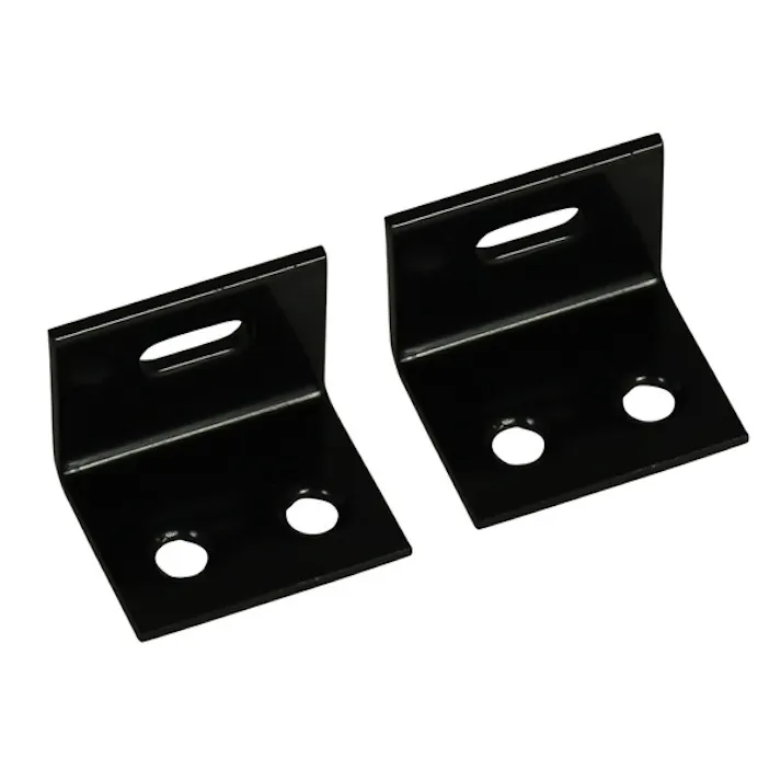 ハイロジック F-683 黒 アングル天板止 横(2枚入)(CDC)【別送品】