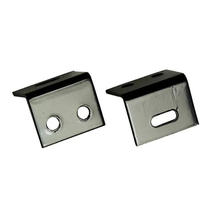 ハイロジック F-683 黒 アングル天板止 横(2枚入)(CDC)【別送品】