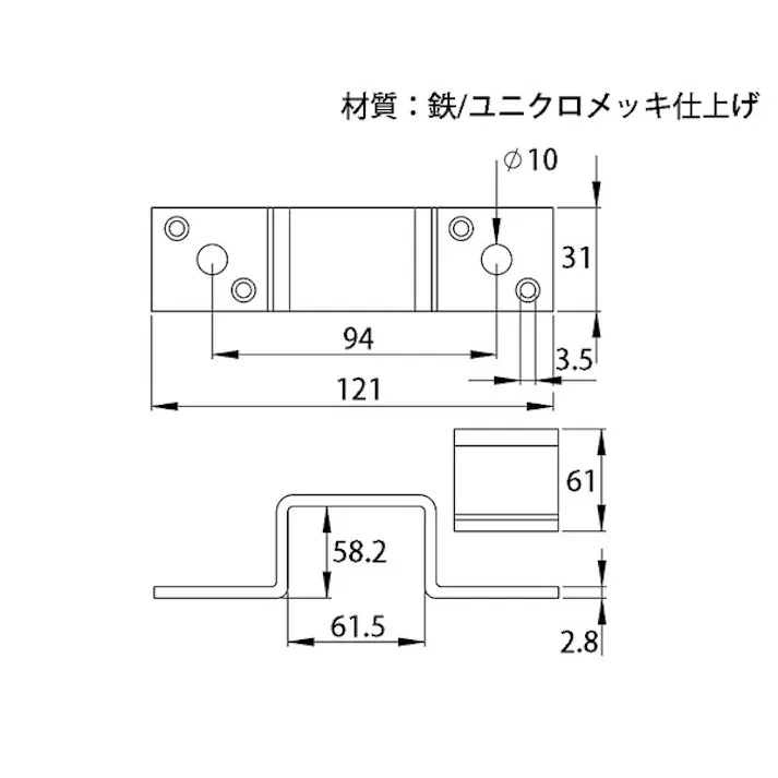 ハイロジック F-759角型バンド止60mm角(CDC)【別送品】