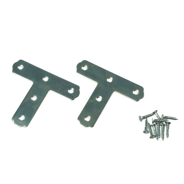 ハイロジック F-927 ユニクロ T字隅金 57mm 2枚入(CDC) 補強金具 ハイロジック F-927 ユニクロ T字隅金 57mm 2枚入(CDC) 補強金具