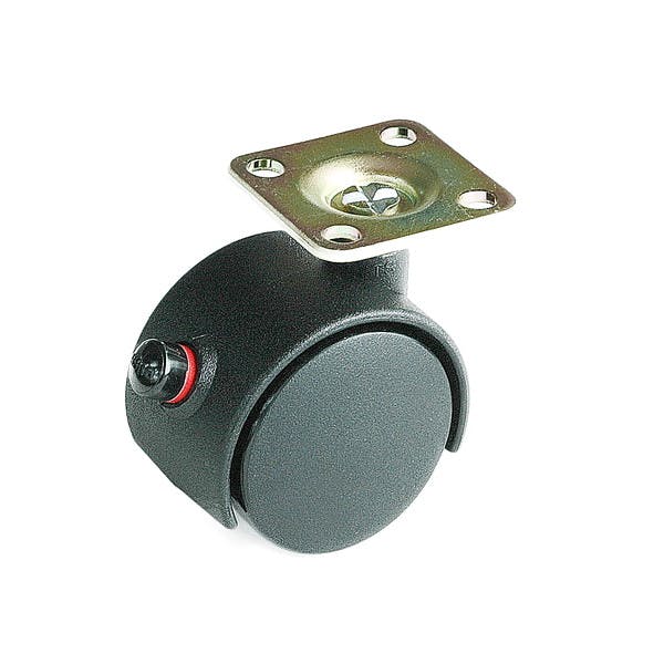 ハイロジック 17387 ニ輪キャスタープレートタイプ40mmストップ付 1個入(CDC)【別送品】