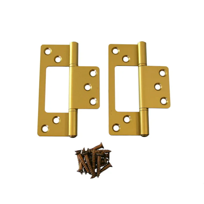 ハイロジック 17445 フラッシュ蝶番89mm ゴールド色 2枚入(CDC)【別送品】