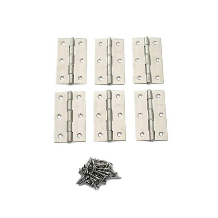 ハイロジック 17495 ステンレス蝶番 76mm 6枚入(CDC)【別送品】
