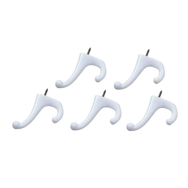 ハイロジック 17781 PC帽子掛 ホワイト 5個入(CDC)【別送品】