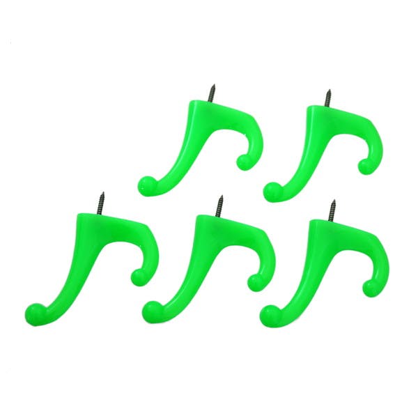 ハイロジック 17783 PC帽子掛 グリーン 5個入(CDC)【別送品】