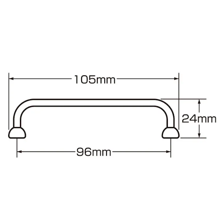 ハイロジック 17821 取手 5528PB 96mm 1個入(CDC)【別送品】