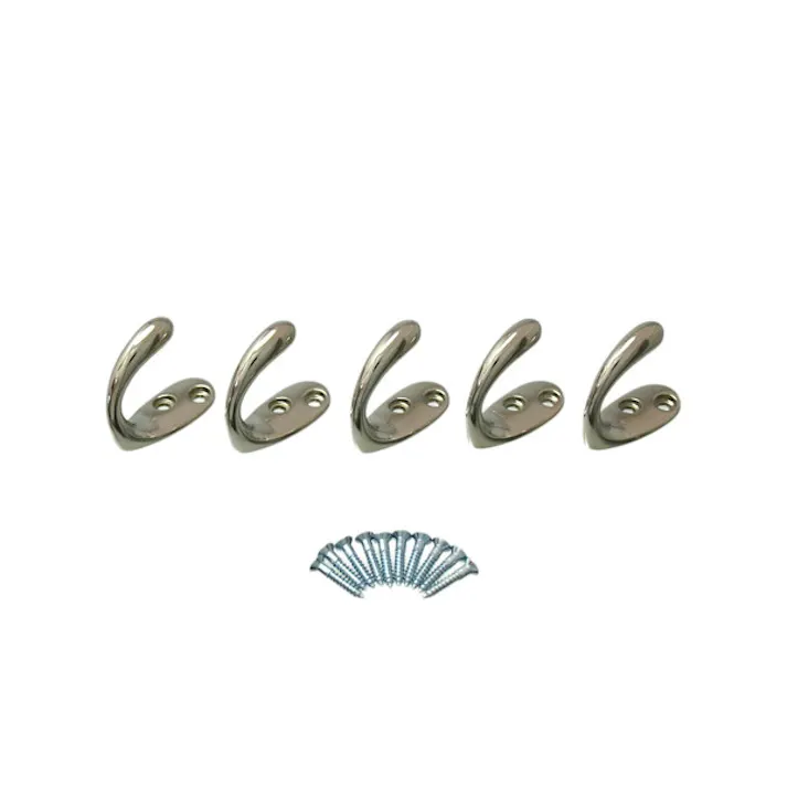 ハイロジック 17221 コートフック ニッケル 5個入(CDC)【別送品】