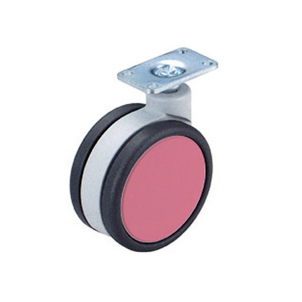 ハイロジック フレスコキャスター75mm プレート・ストップ無 ピンク (CDC) キャスター ハイロジック フレスコキャスター75mm プレート・ストップ無 ピンク (CDC) キャスター