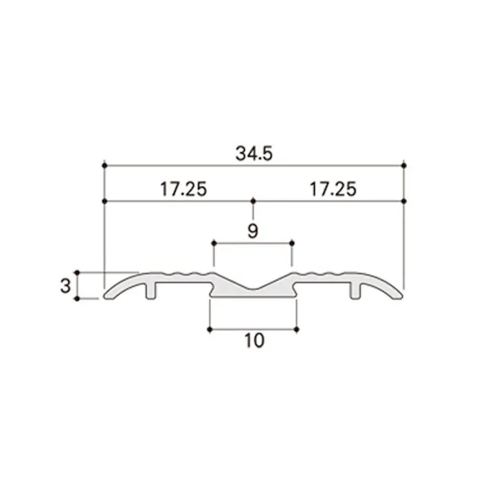 ハイロジック 35SC-B ウイングレールシングル 1820mm ブロンズ(CDC)【別送品】