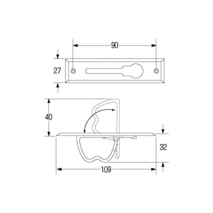 ハイロジック T-147 収納庫用回転取手 ブロンズ 1個入(CDC)【別送品】