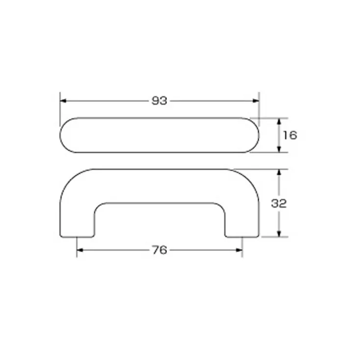 ハイロジック T-824 取手 2034W 76mm 1個入(CDC)【別送品】