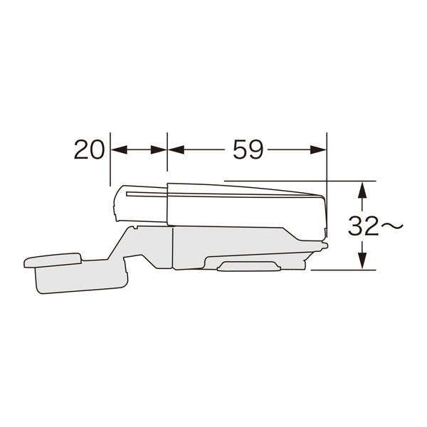 ハイロジック 32052 扉用ブルモーションユニット 全カブセ用 1個入(CDC