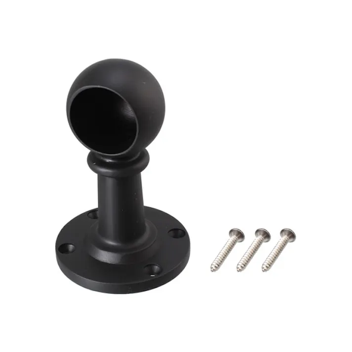 ハイロジック 37517 首長ブラケット 止 25mm ブラック 1個入(CDC)【別送品】