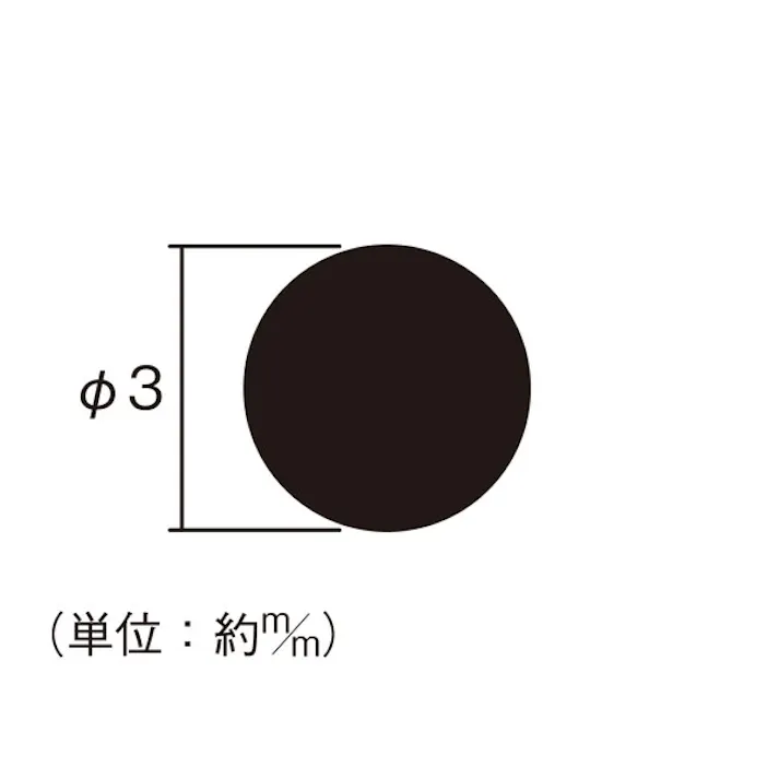ハイロジック ステンレス(SUS304)丸棒 3mm 1000mm 1本(CDC)【別送品】