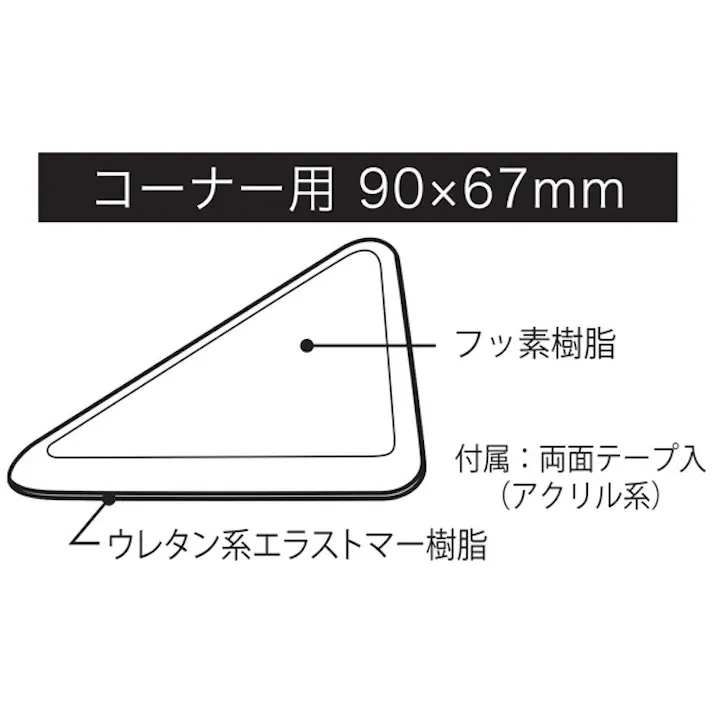 ハイロジック A-157 スライドクッション コーナー用 4個入(CDC)【別送品】