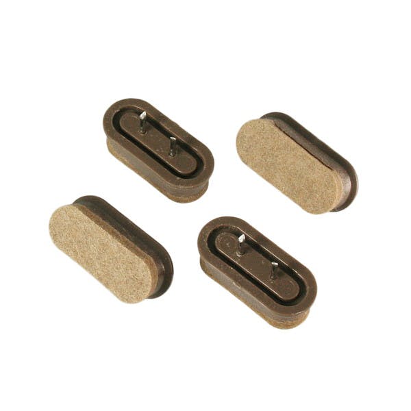 ハイロジック A-207 打込フェルト 16x35mm ブラウン 4個入(CDC)【別送品】