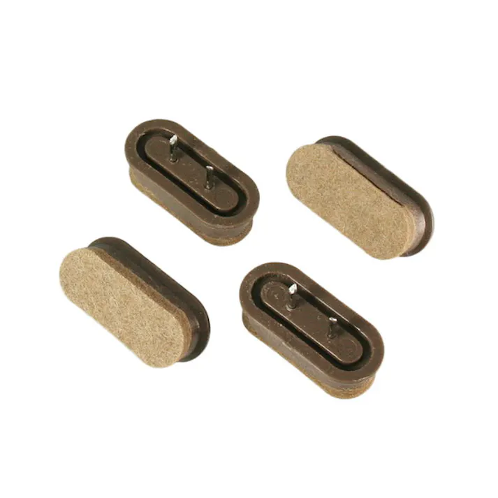 ハイロジック A-207 打込フェルト 16x35mm ブラウン 4個入(CDC)【別送品】