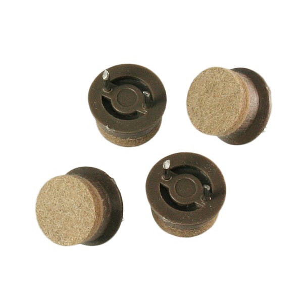 ハイロジック A-215 打込フェルト 19mm丸 ブラウン 4個入(CDC)【別送品】