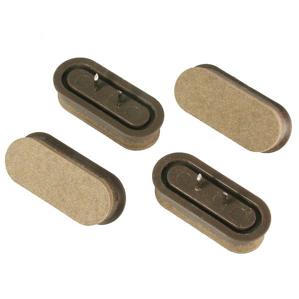 ハイロジック A-217 打込フェルト 19x45mm ブラウン 4個入(CDC)【別送品】