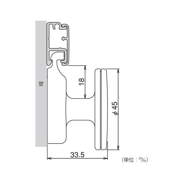 ハイロジック フックレール用ハンガーフック レッド(CDC)【別送品