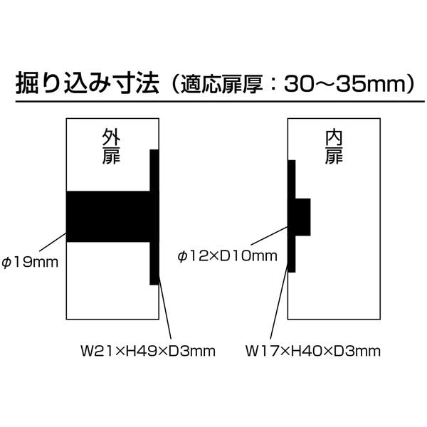 ハイロジック G-121 外締錠 3本キー 1組入(CDC)【別送品