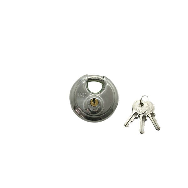 ハイロジック GY-179 ステンレス太鼓錠 70mm 3本キー 1個入【別送品 