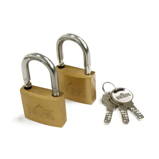 ハイロジック G-265 ディンプル南京錠40mm同一鍵3本キー 2個入(CDC)【別送品】