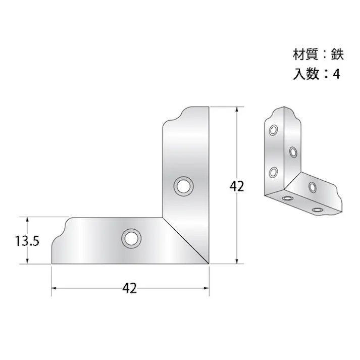 ハイロジック Q-016 ユニクロ二方面 40mm 4枚入(CDC)【別送品】