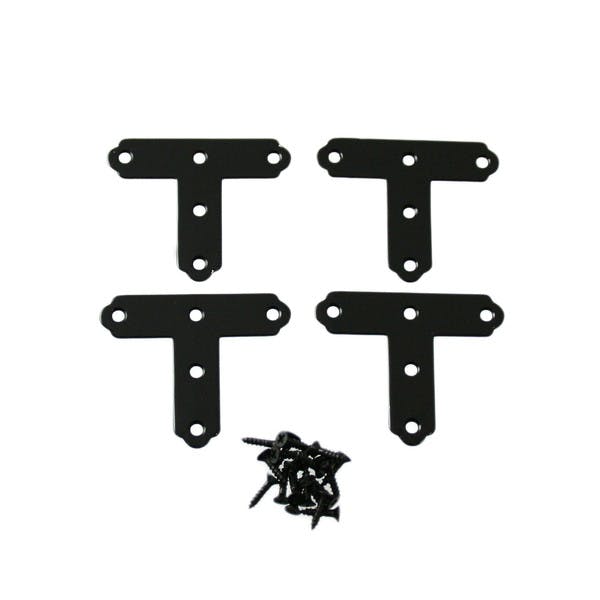 ハイロジック QY-057 カラーT字 40mm 黒色 4枚入(CDC)【別送品】